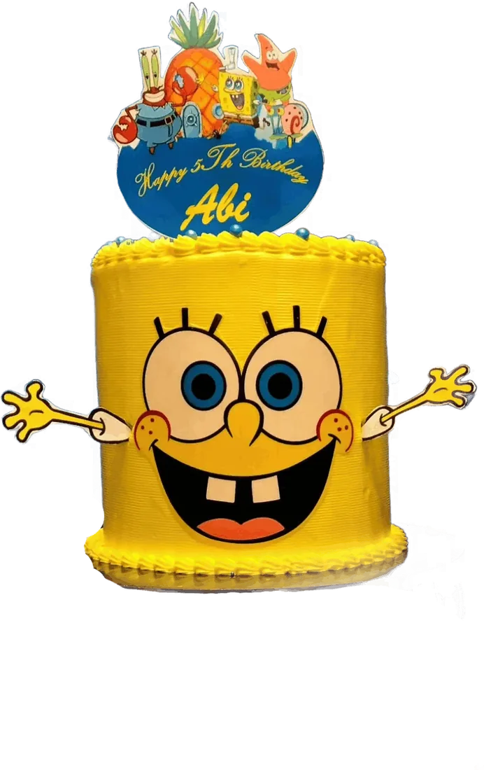 Yellow SpongeBob birthday cake